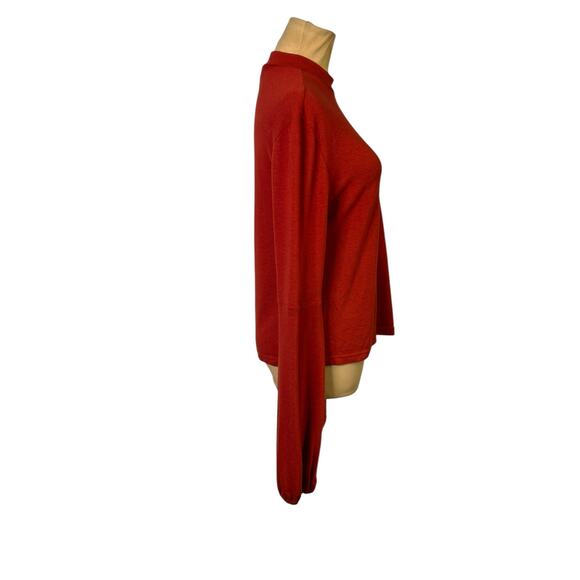 Jack by BB Dakota Burnt Orange Balloon Sleeves Sweater size Medium - Picture 12 of 14